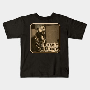 marvin gaye // retro vintage brown Kids T-Shirt